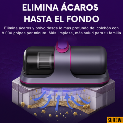 ChatGPT said:
Mini aspiradora, Antiácaros, Succión 12 000 Pa, Golpe doble, Luz UV, Triple esterilización, Filtro HEPA, Inalámbrica, Boquilla 25 cm, Limpieza profunda, Purificación de aire, Descanso saludable, Eliminación de alérgenos, Hogar libre de polvo, Aire puro, Ambiente sin bacterias, Compacta, Recargable USB-C, Potencia profesional, Fácil de usar