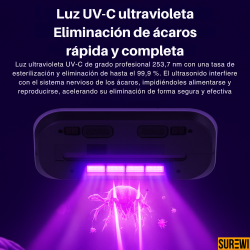 Mini Aspiradora Antiácaros inalámbrica