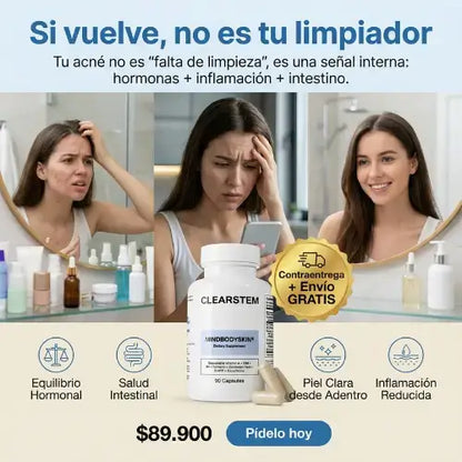 CLEARSTEM® La raíz de tu piel más estable: apoyo interno diario.