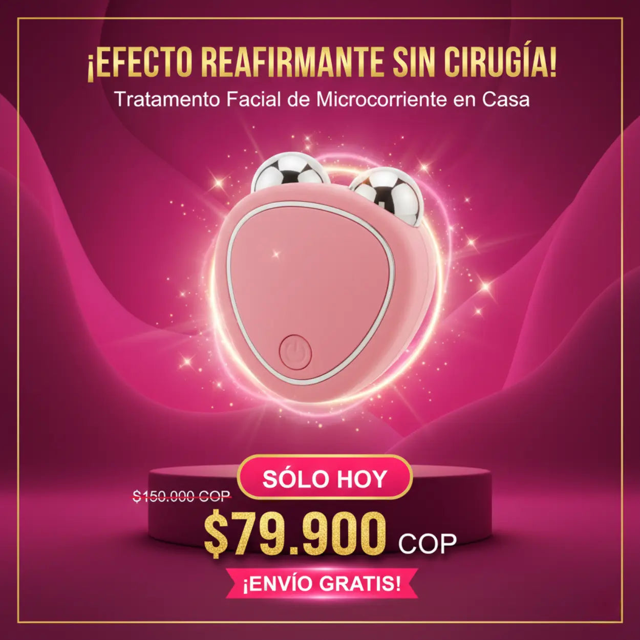 MicroCorriente Facial Eléctrico | Reafirmación Profesional y Sin Dolor en Casa