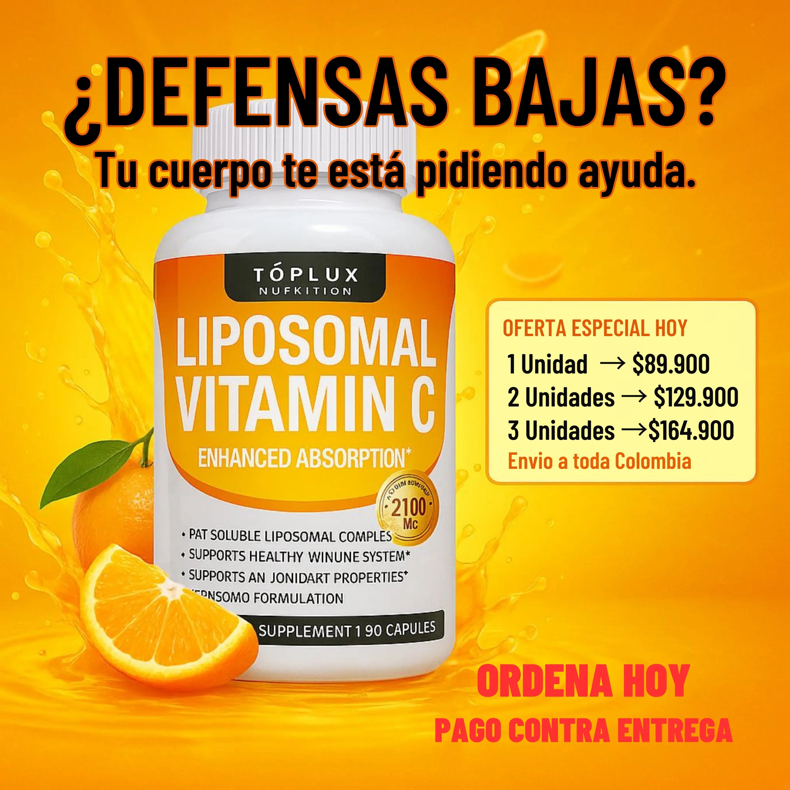 Vitamina C Liposomal 2100mg – Fórmula Avanzada