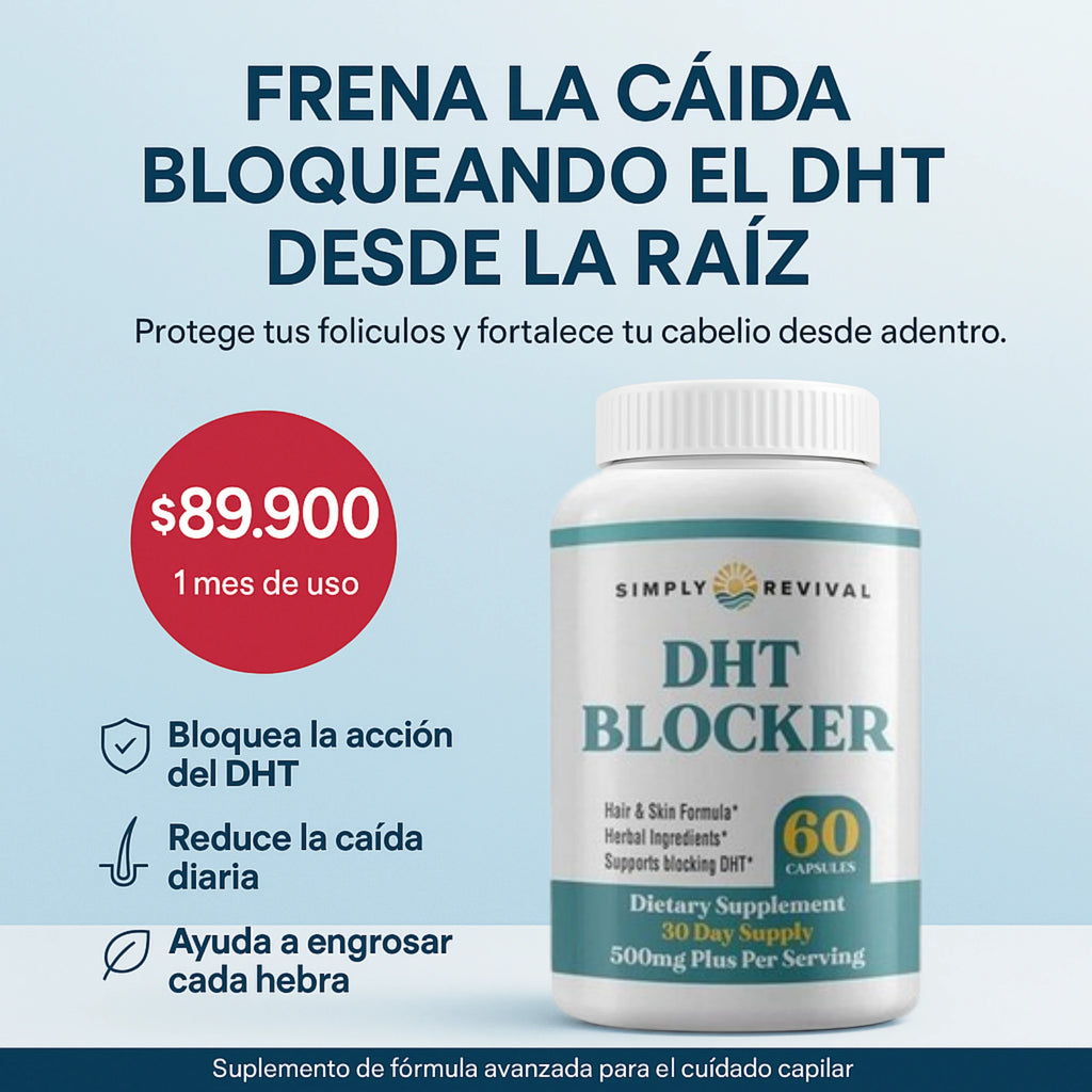 Detén Caída DHT – Suplemento Herbal para Freno de Caída y Mayor Densidad Capilar