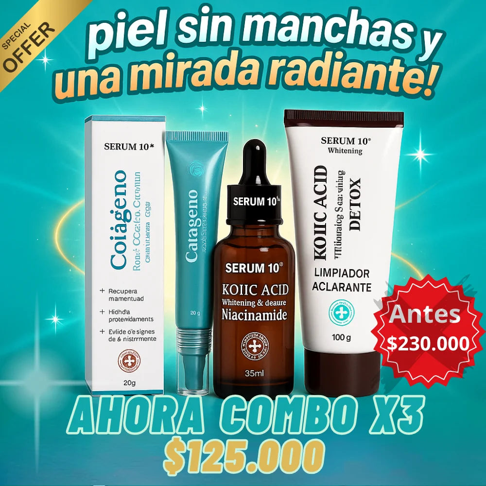 Kit Serum 10+ Piel Luminosa, Joven y sin Manchas