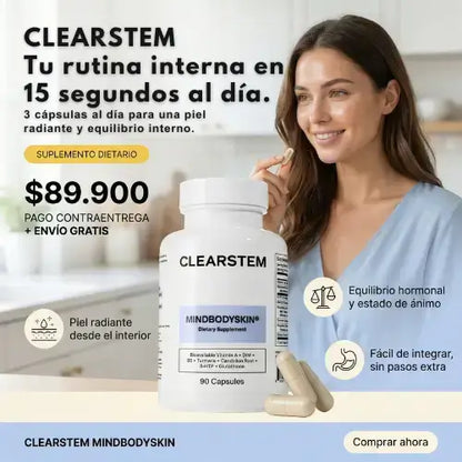 CLEARSTEM® La raíz de tu piel más estable: apoyo interno diario.