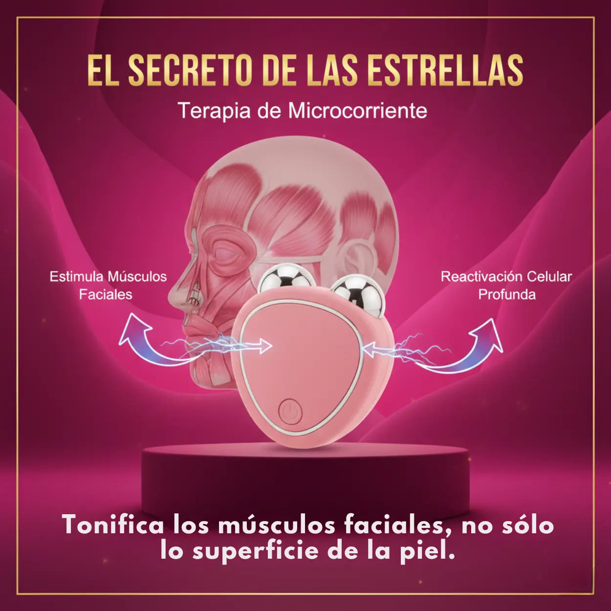 MicroCorriente Facial Eléctrico | Reafirmación Profesional y Sin Dolor en Casa
