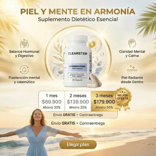 CLEARSTEM® La raíz de tu piel más estable: apoyo interno diario.