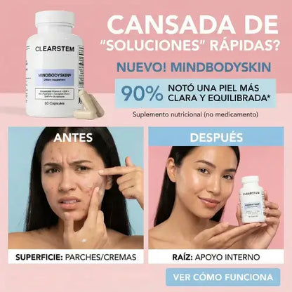 CLEARSTEM® La raíz de tu piel más estable: apoyo interno diario.
