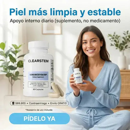 CLEARSTEM® La raíz de tu piel más estable: apoyo interno diario.