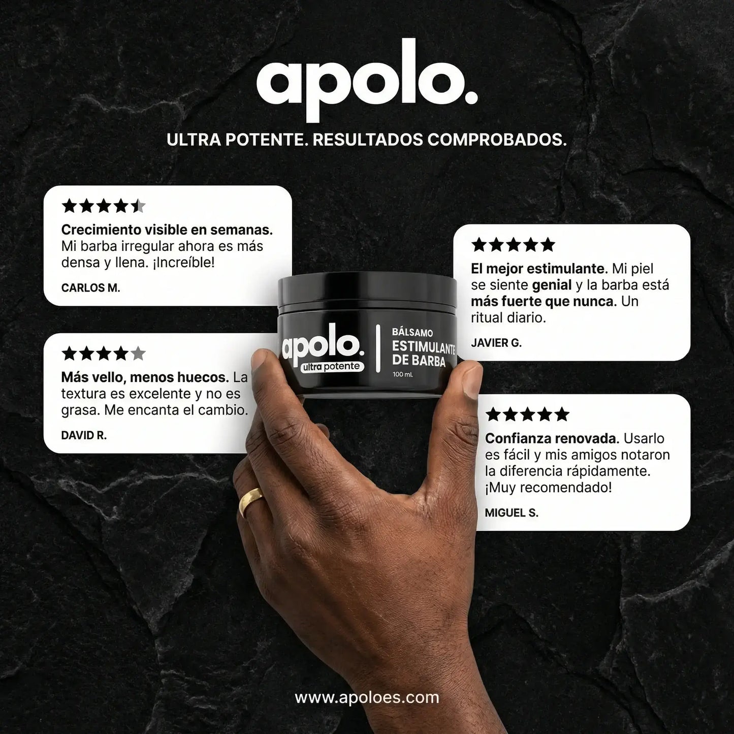 Bálsamo para Crecimiento de Barba Ultra Potente con Minoxidil 20% | 100mL